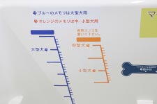 写真：浴槽内の水位ライン