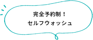 完全予約制！セルフウォシュ